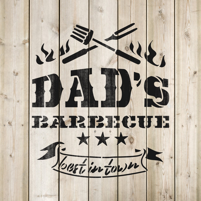 Dads Best Barbecue Stencil