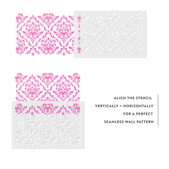 Damask Floral Stencil