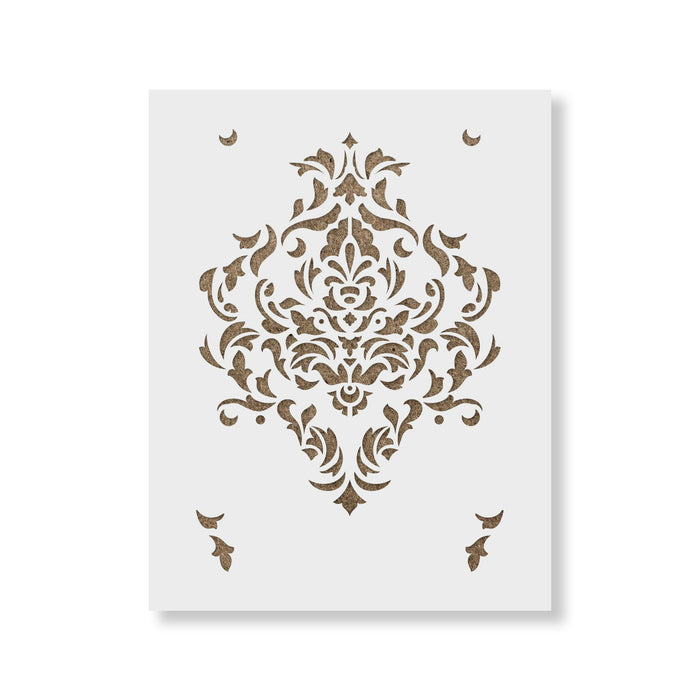 Damask Pattern Wall Stencil