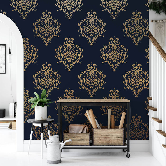 Damask Pattern Wall Stencil