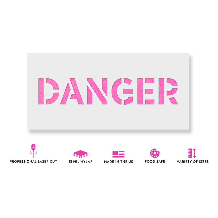 Danger Sign Stencil