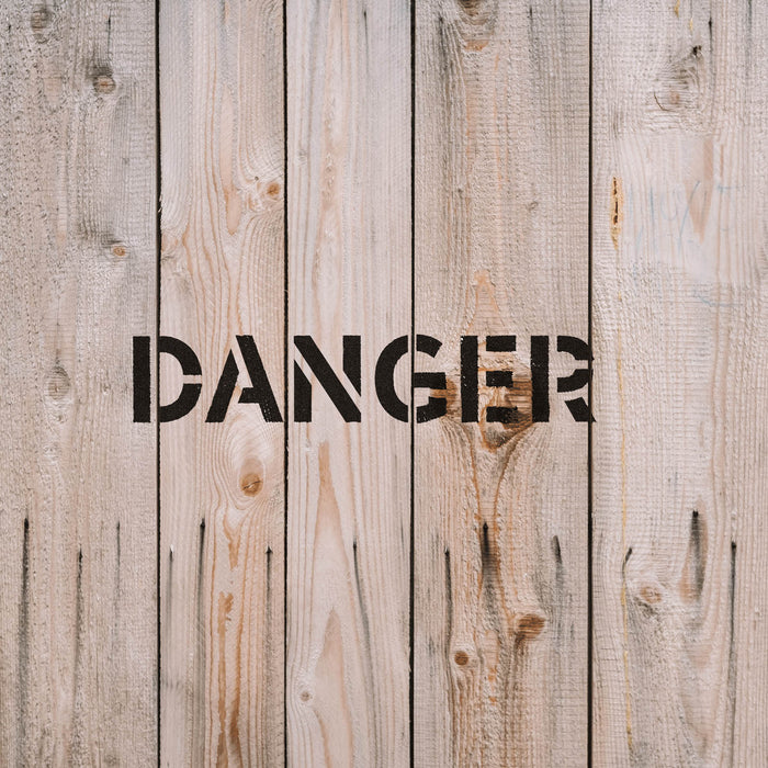 Danger Sign Stencil