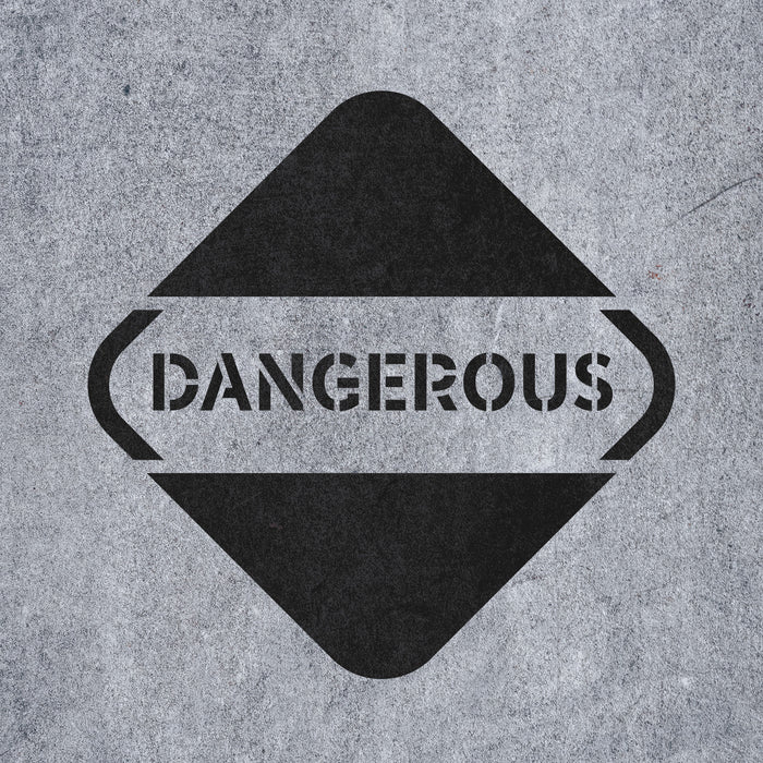 Dangerous Sign Symbol Stencil