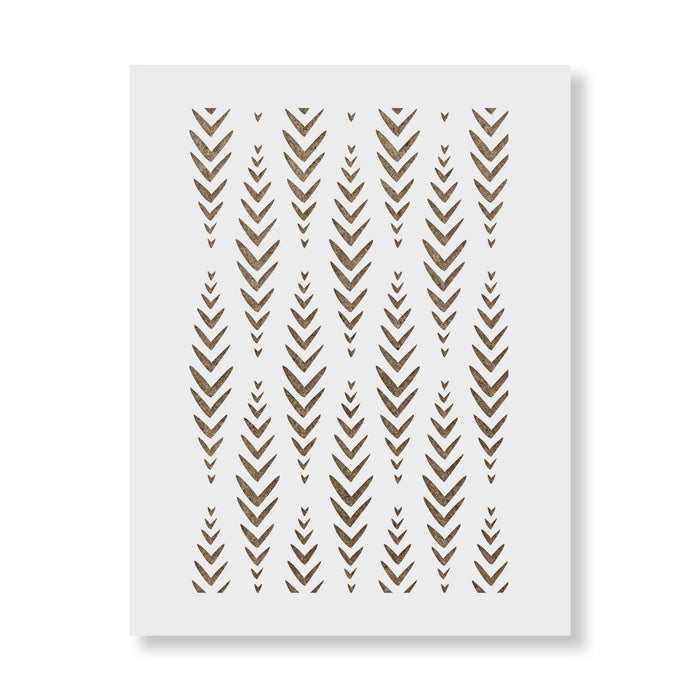 Dashed Arrow Pattern Wall Stencil