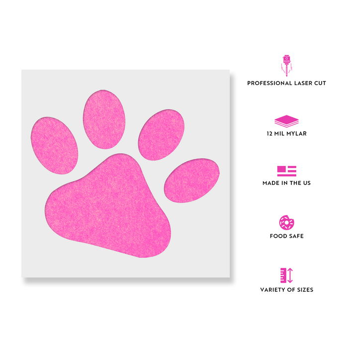 Dog Paw Stencil