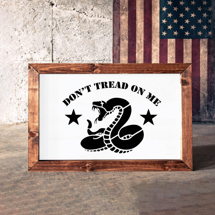 Don't Tread on Me Gadsden Flag Stencil