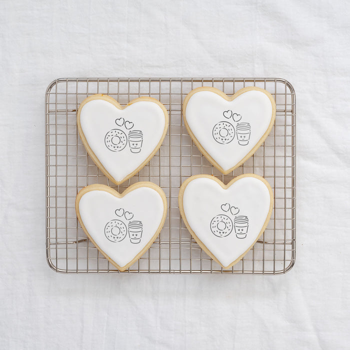 Donut And Coffee Cookie Stencil