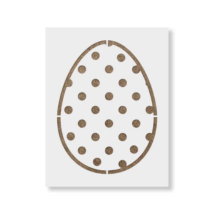 Easter Egg Polka Dots Stencil