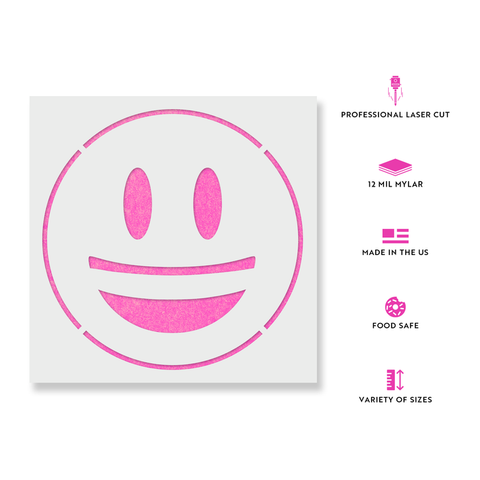 Emoji Grinning Stencil