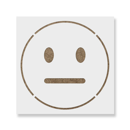 Emoji Straight Face Stencil