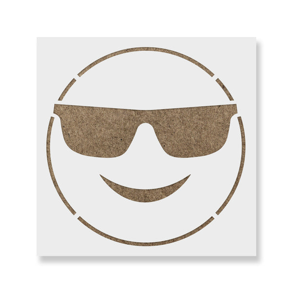 Emoji Sunglasses Smile Stencils Stencil Revolution