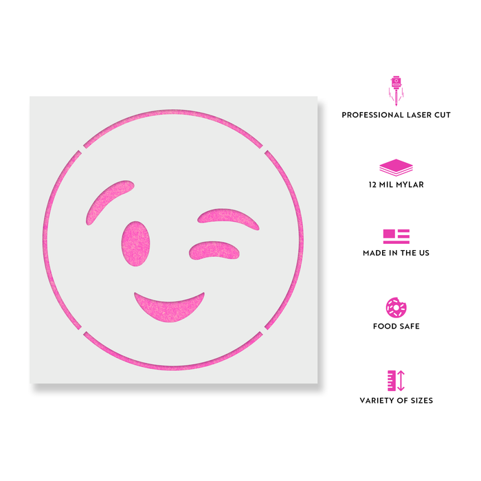 Emoji Wink Stencil