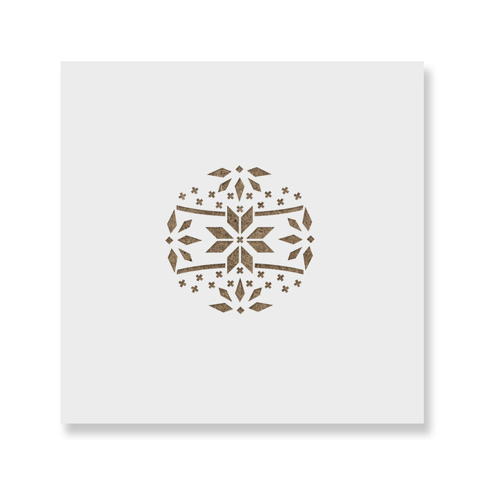 Fair Isle Christmas Ornament Stencil