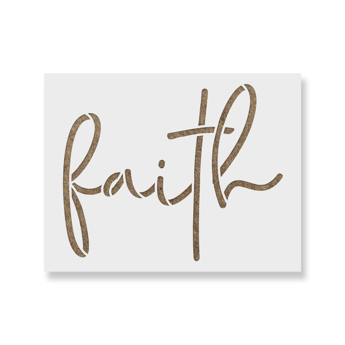 Faith Script Stencil