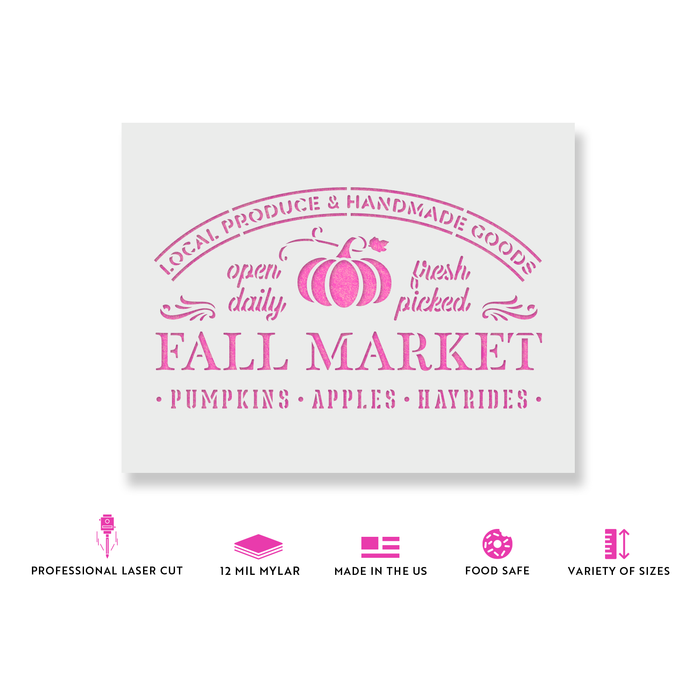 Fall Market Sign Stencil