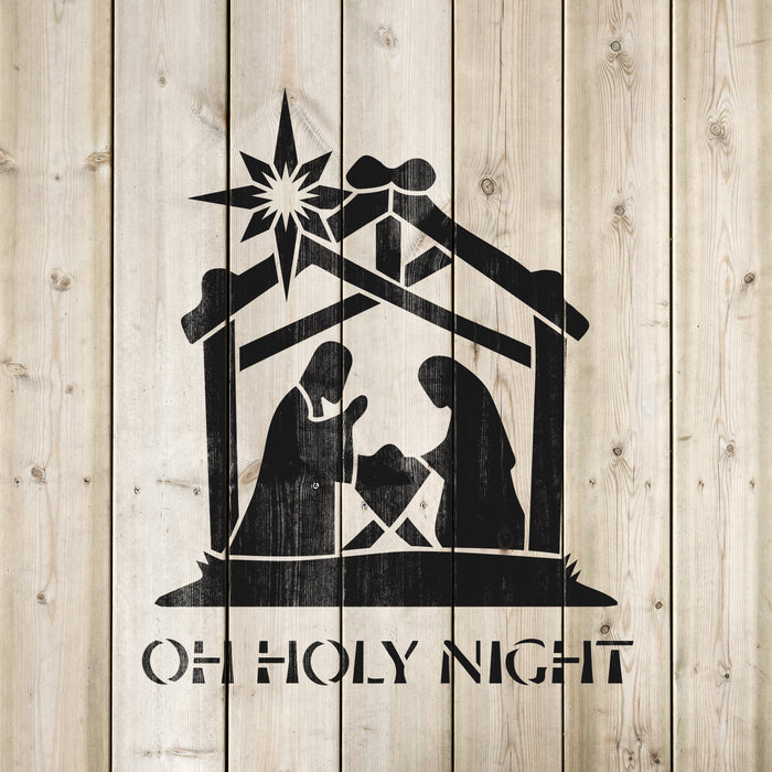 Family Nativity Stencil