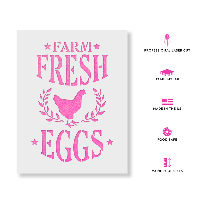 Farm Fresh Eggs Stencil