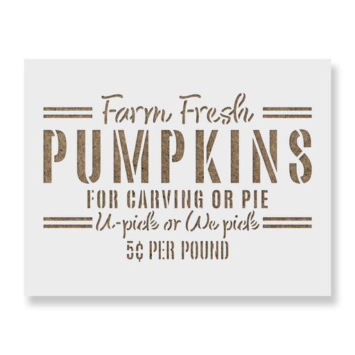 Farm Fresh Pumpkins For Carving Stencil