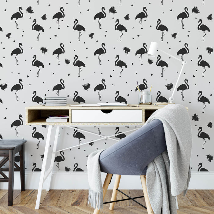 Flamingo Pattern Wall Stencil