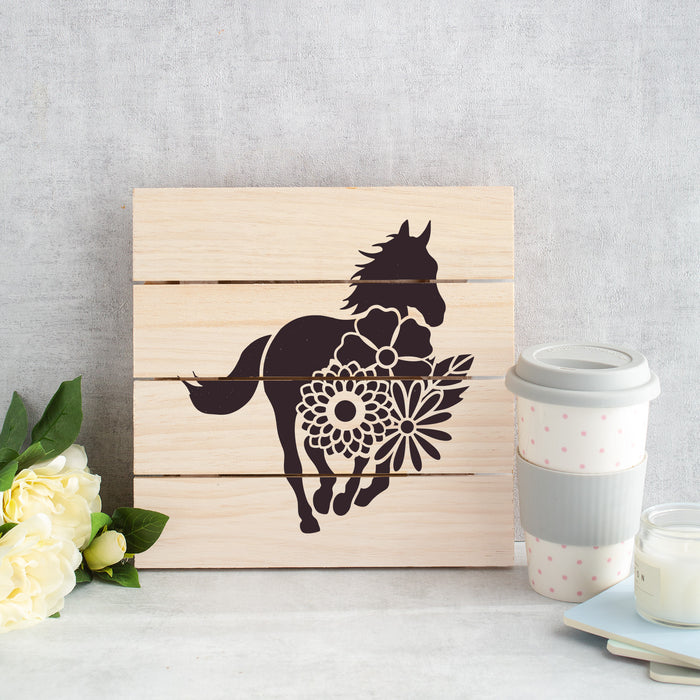 Floral Horse Stencil