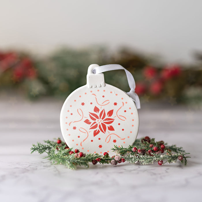 Flower Christmas Ornament Stencil