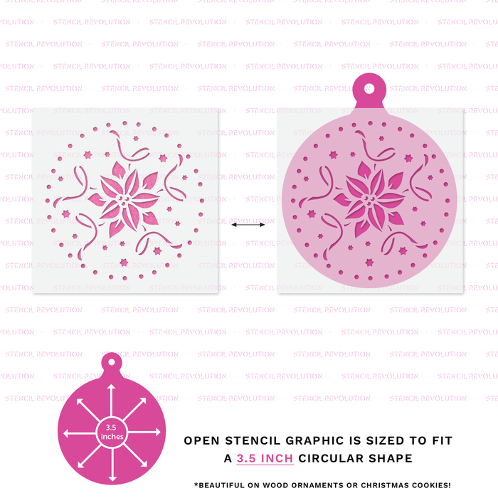 Flower Christmas Ornament Stencil