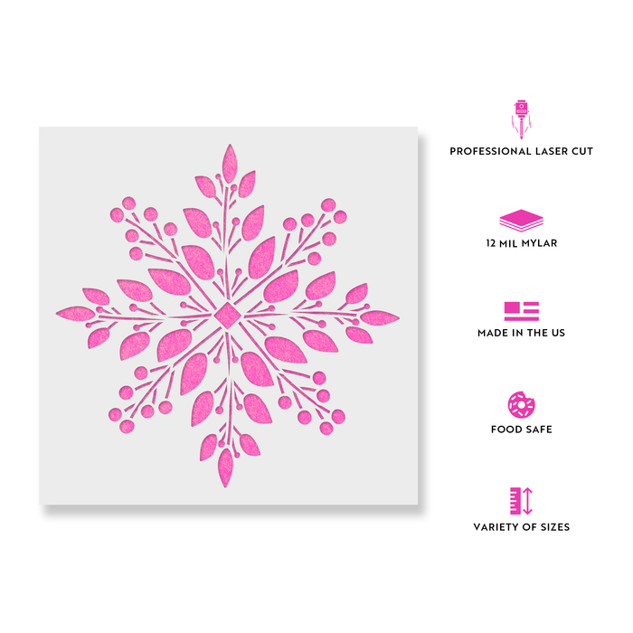 Flower Snowflake Stencil