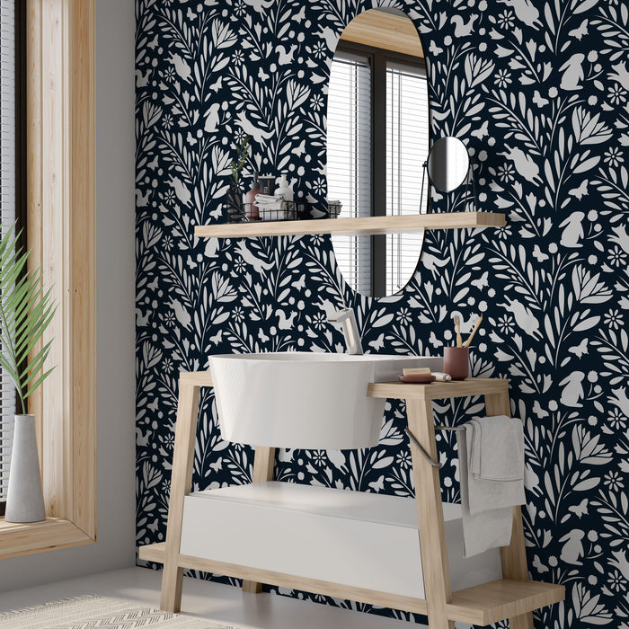 Forest Pattern Wall Stencil