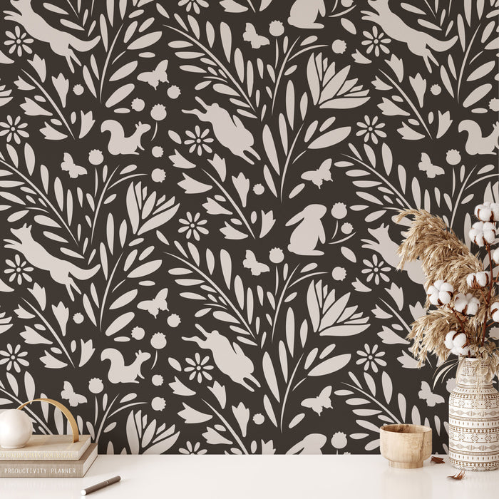 Forest Pattern Wall Stencil