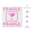 Fragile Glass Symbol Stencil