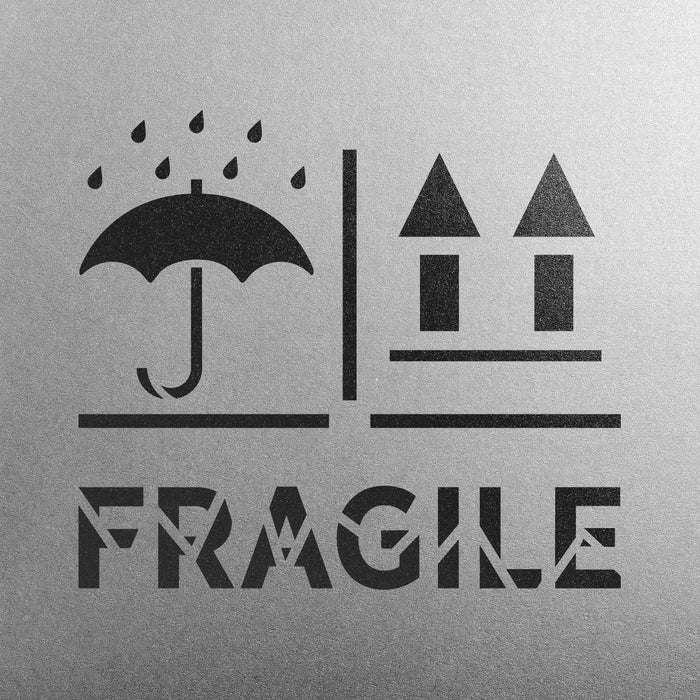 Fragile Right Side Up Keep Dry Stencil