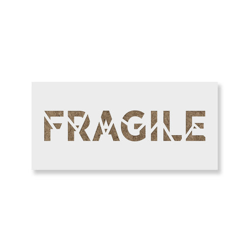 Fragile Word Broken Stencil