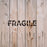 Fragile Word Broken Stencil