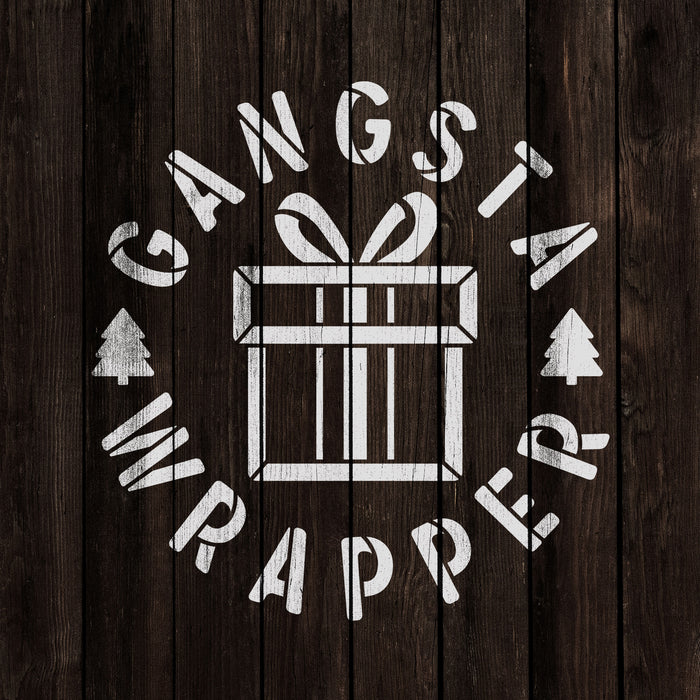 Gangsta Wrapper Christmas Stencil