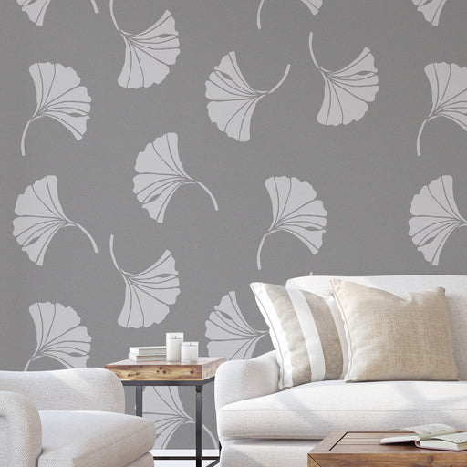 Ginkgo Pattern Wall Stencil