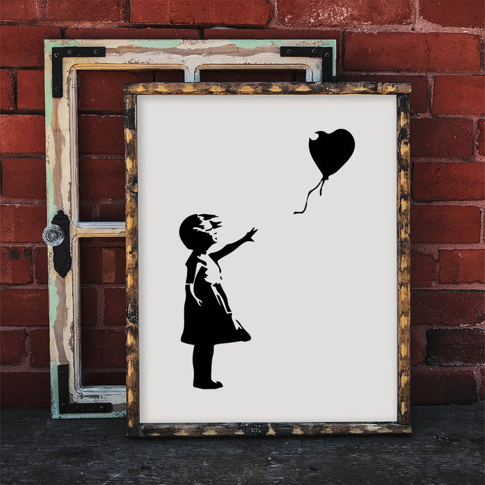 Girl With a Balloon Banksy Stencil