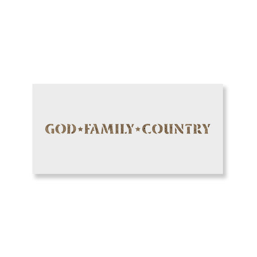 God Family Country Stencil