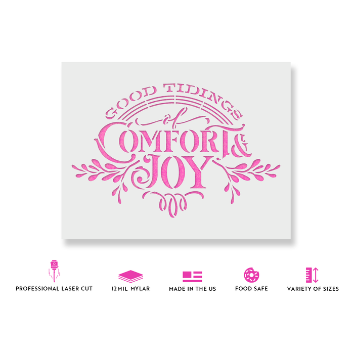 Good Tidings Of Comfort And Joy Stencil