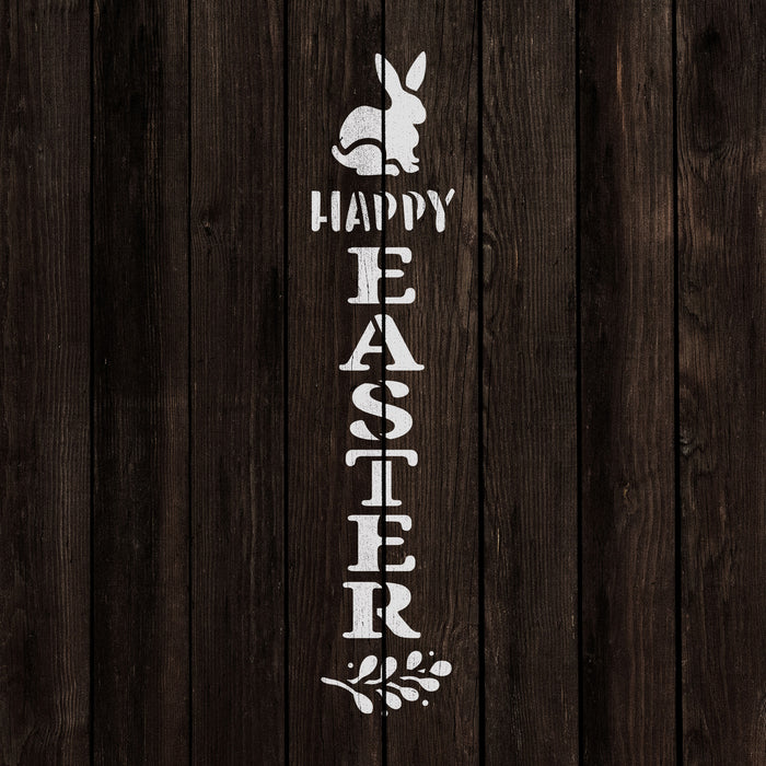 Happy Easter Vertical Sign Stencil