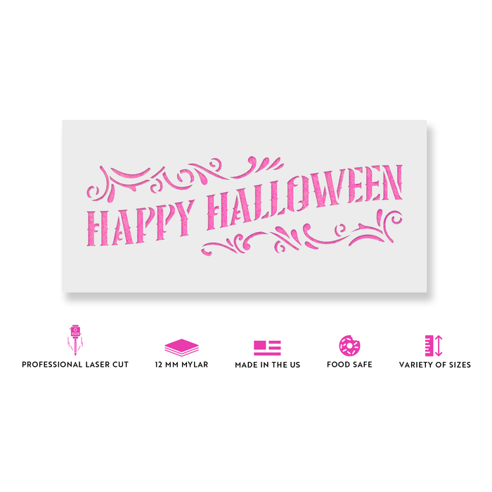 Happy Halloween Sign Stencil