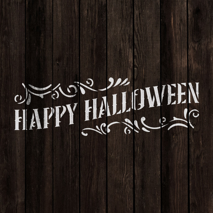 Happy Halloween Sign Stencil