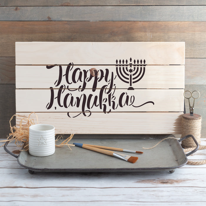 Happy Hanukka Stencil