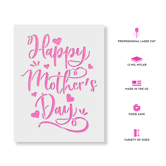 Happy Mothers Day Stencil