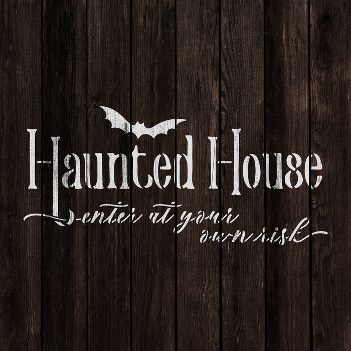 Haunted House Sign Stencil