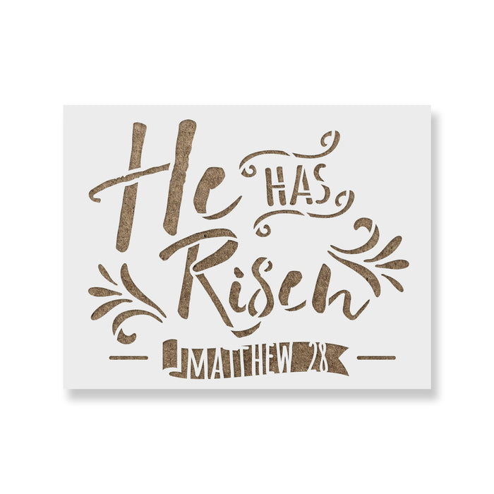 He Has Risen Stencil