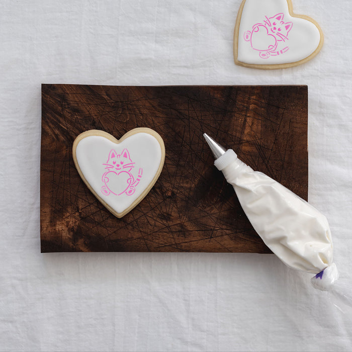 Heart Cat Cookie Stencil