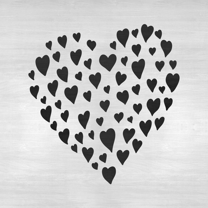 Heart of Hearts Love Valentine Stencil