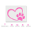 Heart Paw Stencil