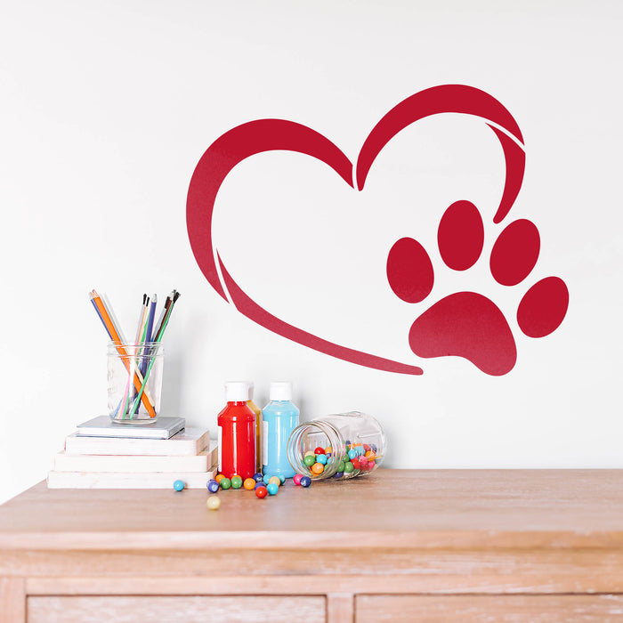 Heart Paw Stencil