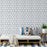 Hexagon Burst Pattern Wall Stencil